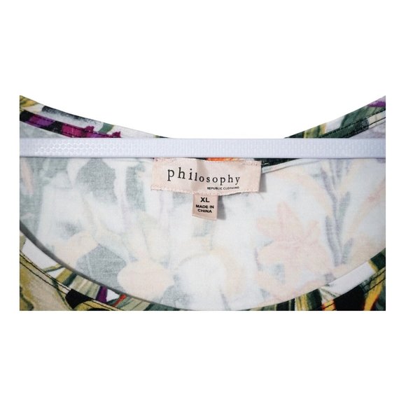 Philosophy Republic Clothing Woman's Flower Print Trapeze Tunic  Size XL - Picture 4 of 6